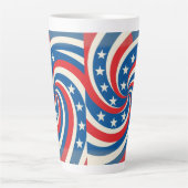 Swirling Stars and Stripes Patriotic Milchtasse (Vorderseite)