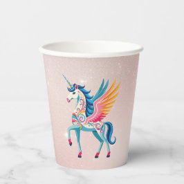 Swirling Unicorn Geburtstag Pappbecher