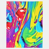 Swirling Vibrant Paint Art Fleecedecke (Vorderseite)