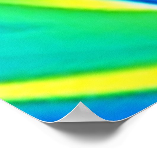 Swirling Vibrant Paint Art Poster (Ecke)