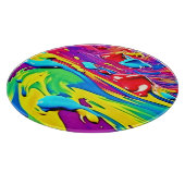 Swirling Vibrant Paint Art Schneidebrett (Ecke)