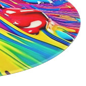 Swirling Vibrant Paint Art Schneidebrett (Ecke)