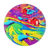 Swirling Vibrant Paint Art Schneidebrett (Vorderseite)