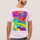 Swirling Vibrant Paint Art T-Shirt (Vorderseite)