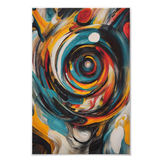 Swirling Vortex Abstrakt Expressionismus Moderne K Fotodruck (Vorne)