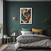 Swirling Vortex Abstrakt Expressionismus Moderne K Poster