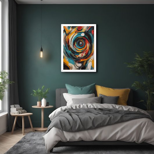 Swirling Vortex Abstrakt Expressionismus Moderne K Poster