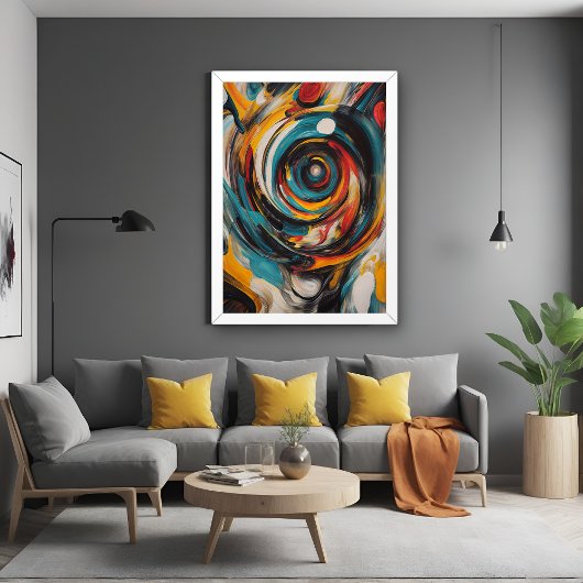 Swirling Vortex Abstrakt Expressionismus Moderne K Poster
