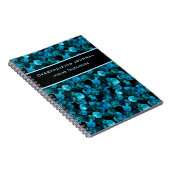 Swirls in Light Blue Aqua Teal and Black Stunning Notizblock (Rechte Seite)