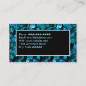 Swirls in Light Blue Aqua Teal and Black Stunning Visitenkarte (Rückseite)