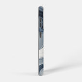 Swirls of white milk in dark blue samsung galaxy hülle (Rechte Seite)