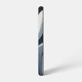 Swirls of white milk in dark blue samsung galaxy hülle (Linke Seite)