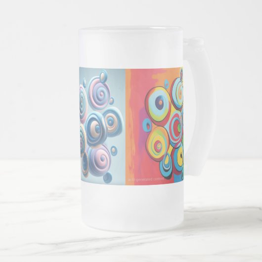 Swirls on the Mug Mattglas Bierglas (VorderseiteRechts)