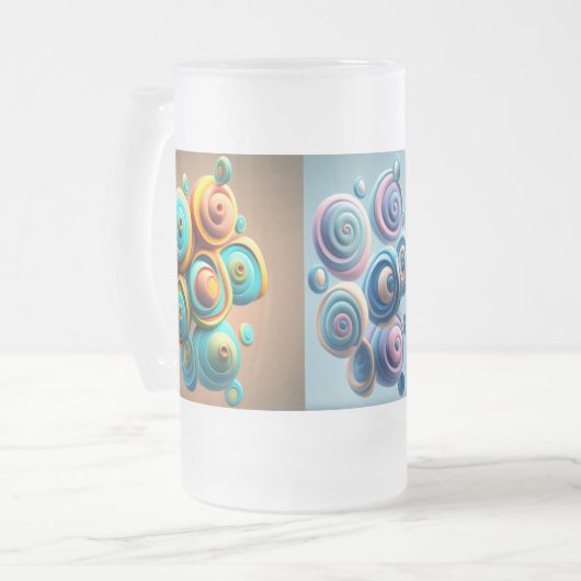 Swirls on the Mug Mattglas Bierglas (Vorderseite Links)