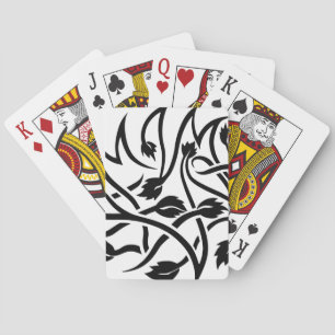 Swirls Tattoo black Playing Cards Spielkarten