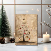 Swirly Christmas Tree Magic with Dancing Ornament Karte