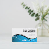 Swirlygig Netz-Designer-Visitenkarteschablone Visitenkarte (Stehend Vorderseite)