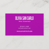 Swirlygig Netz-Designer-Visitenkarteschablone Visitenkarte (Rückseite)