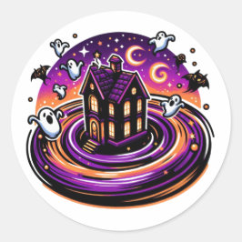 Swirren Spuk Halloween-Sticker Ghosts Runder Aufkleber