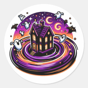 Swirren Spuk Halloween-Sticker Ghosts Runder Aufkleber