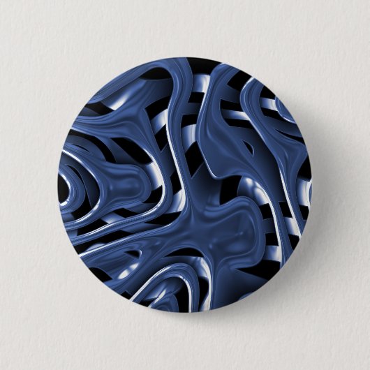 Swiryly blaues Chrom-abstrakte Kunst Button (Vorderseite)