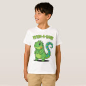 Swish-A-Saur Cute Iguana Dinosaur with Striped Swi T-Shirt (Vorne ganz)