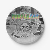 Swish-a-wssshh Actiony Turtlecat Manga Toned Pappteller (Vorderseite)