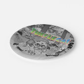 Swish-a-wssshh Actiony Turtlecat Manga Toned Pappteller (Schrägansicht)