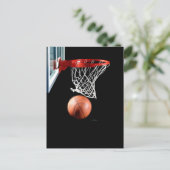 Swish, Basketball through the Net. Postkarte (Stehend Vorderseite)