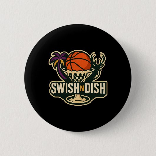Swish N Dish Show Sketll Hoops Eiscreme Button (Vorderseite)