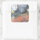 Swish Quadratischer Aufkleber (Tasche)