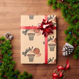 Swish Slam Dunk: Vintage-Basketballstil Geschenkpapier