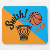 Swish Slam Dunk: Vintager Basketballstil Mousepad (Vorne)