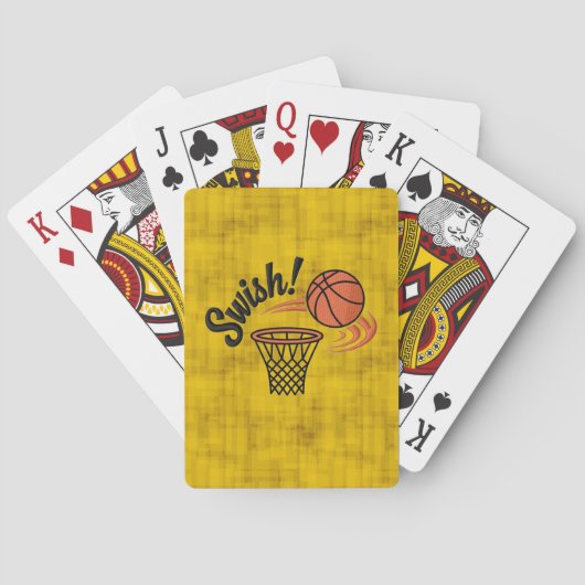 Swish Slam Dunk: Vintager Basketballstil Spielkarten (Rückseite)