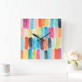 Swish Swatch I Quadratische Wanduhr (Zuhause)