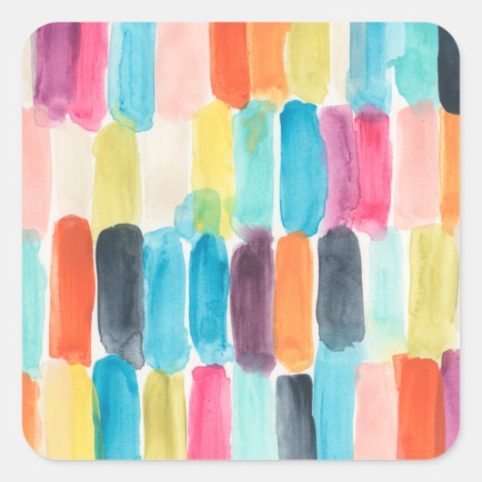 Swish Swatch I Quadratischer Aufkleber (Vorderseite)