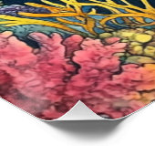 Swishy-Kids Wasserfarbe Lebender Fisch Poster (Ecke)