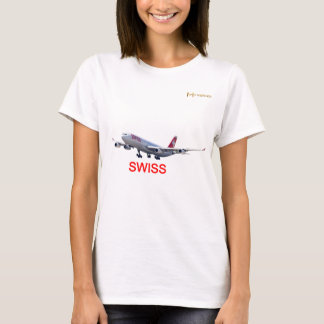 Swiss Airlines Airbus A340 Flugzeug T-Shirt