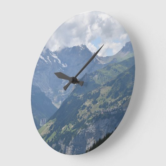 Swiss Alps Clock Große Wanduhr (Winkel)