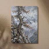 Swiss Alps Eiger Larch Tree Art Leinwanddruck