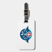 Swiss Alps Illustration Gepäckanhänger (Vorderseite vertikal)