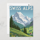 Swiss Alps Travel Postkarte (Vorne/Hinten)