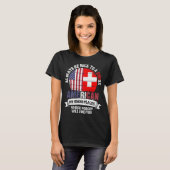 Swiss American know Places Switzerland Flag T-Shirt (Vorne ganz)