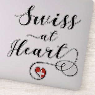 Swiss At Heart, Schweiz Aufkleber