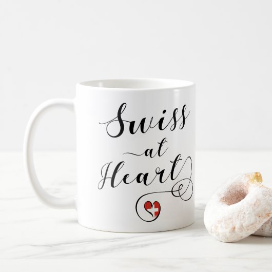 Swiss At Heart, Schweiz Kaffeetasse (Mit Donut)