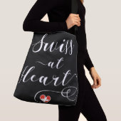 Swiss At Heart, Schweiz Tragetaschen Mit Langen Trägern (Von Nahem)