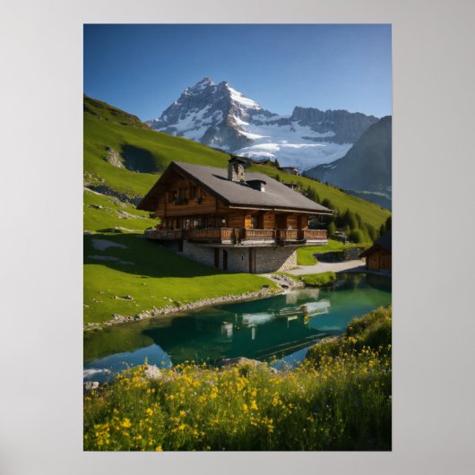 Swiss Chalet Vibes - Ihre Reise antreiben Poster (Vorne)