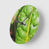 Swiss Chards Runde Wanduhr (Winkel)