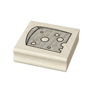 Swiss Cheese Wedge Slice Food Lebensmittelgeschäft Gummistempel