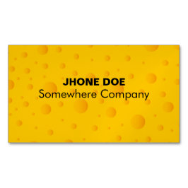 Swiss Cheezy Texture Pattern Business Card Magnetische Visitenkarte